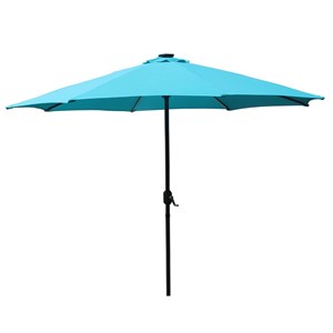 Manarola parasol droit rond led diamètre 3 m bleu
