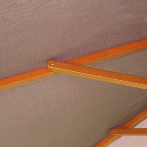 Matera parasol en bois carré toile grise