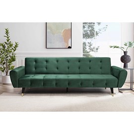 Ontario canapé 3 places velours vert