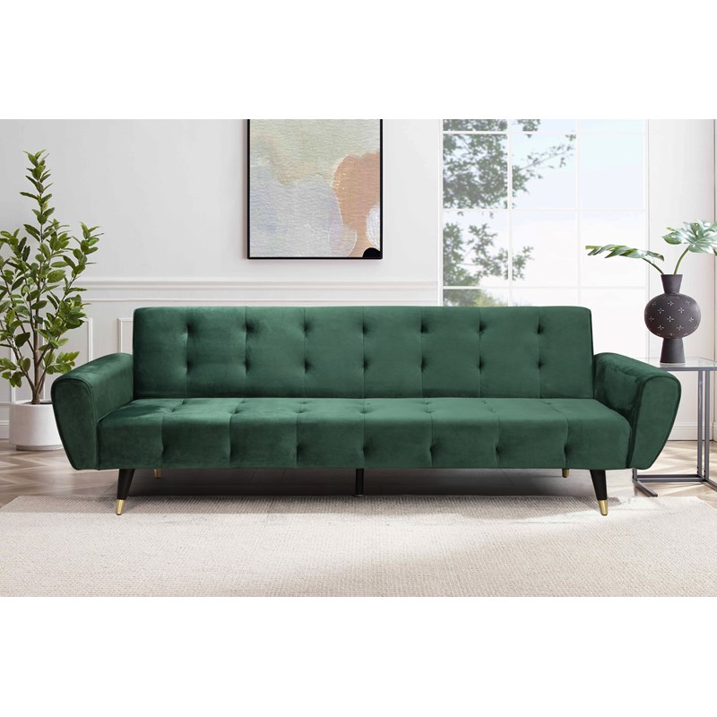 Ontario canapé 3 places velours vert