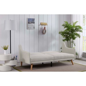 Ester canapé scandinave convertible 3 places en tissu gris clair