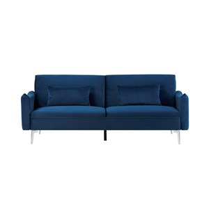 Betty canapé design convertible 3 places en velours bleu