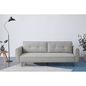 Soho - canapé design convertible 3 places gris clair