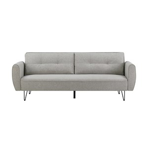 Soho canapé design convertible 3 places en tissu gris clair