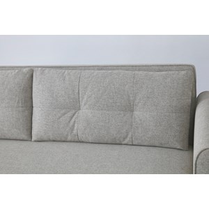 Soho canapé design convertible 3 places en tissu gris clair