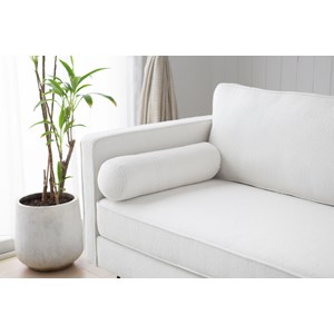 Cloud canapé 3 places blanc bouclette et pieds métal