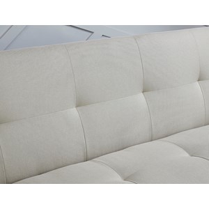 Wooden canapé scandinave convertible 3 places en tissu beige