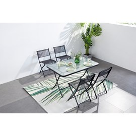 Mahon table de jardin et 4 chaises