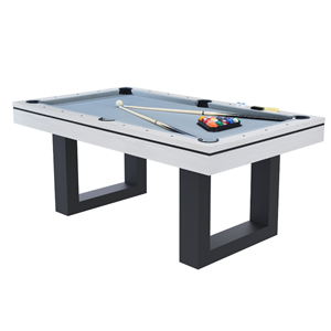 Denver table multi-jeux 3 en 1 billard et ping-pong en bois blanc