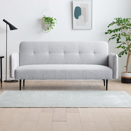 Berne canapé convertible 3 places en tissu gris