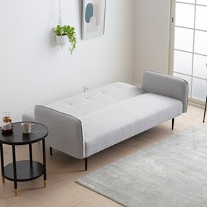 Berne canapé convertible 3 places en tissu gris