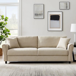 Lucerne canapé 4 places en tissu beige