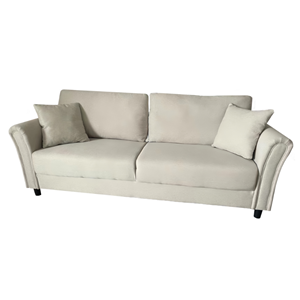 Lucerne canapé droit en tissu 4 places beige