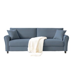 Lucerne canapé droit en tissu 4 places bleu clair