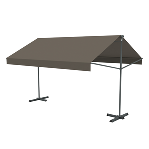 Iseo store banne double pente manuel 4 x 1,5-1,5 m taupe