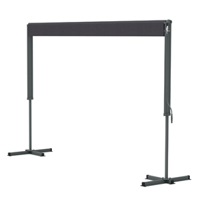 Iseo store banne double pente manuel 2.95 x 3 m gris