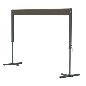 Iseo store banne double pente manuel 3 x 3 m taupe