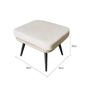 Bellavista repose-pieds extérieur avec coussin beige