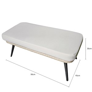 Fiorentino repose-pieds extérieur avec coussin beige