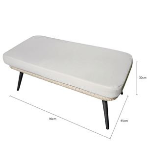 Fiorentino repose-pieds extérieur avec coussin beige