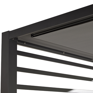 Matala lit de jardin 2 places structure aluminium gris foncé