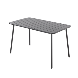 Bergame table en acier 4-6 places gris foncé