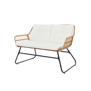 Grenade salon de jardin bas 4 places effet rotin