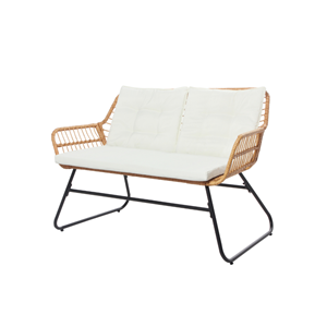 Grenade salon de jardin bas 4 places effet rotin