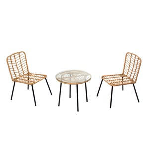 Cadix salon de jardin bas 2 chaises + 1 table