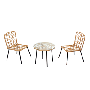 Cadix salon de jardin bas 2 chaises + 1 table
