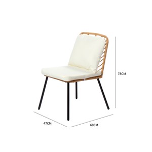 Cadix salon de jardin bas 2 chaises + 1 table