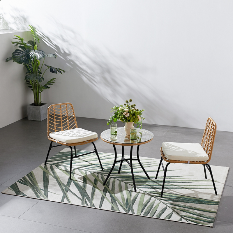 Tolede salon de jardin 2 places effet rotin