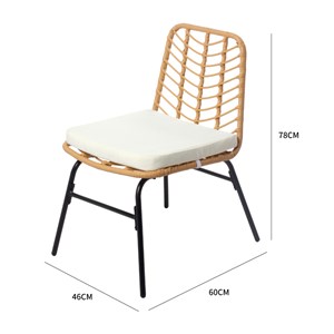 Tolede salon de jardin 2 places effet rotin