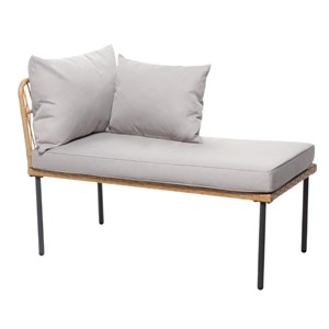 Lecce salon de jardin d'angle 3 places effet rotin