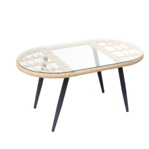 Evora salon de jardin 4 places canapé + fauteuils gris foncé