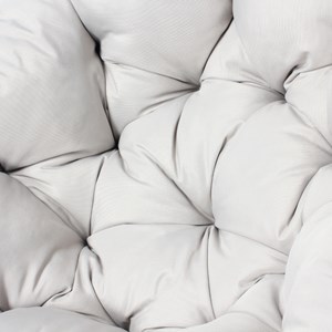 Papasan fauteuil effet rotin avec coussin