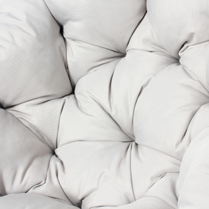 Papasan fauteuil effet rotin avec coussin