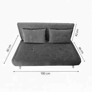 Ennis canapé convertible en velours côtelé beige 2 places