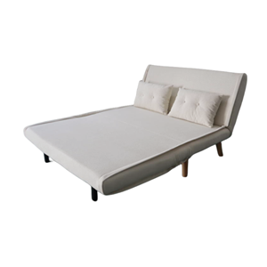 Ennis canapé convertible en velours côtelé beige 2 places