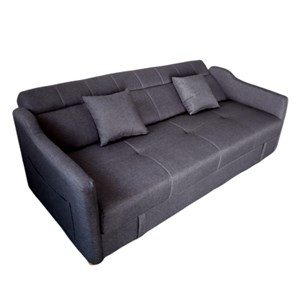 Adare canapé convertible avec coffre en tissu gris foncé 3 places