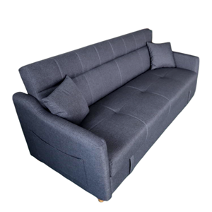 Adare canapé convertible avec coffre en tissu gris foncé 3 places