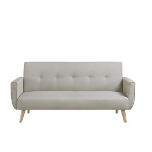 Malmo canapé scandinave convertible 3 places en tissu beige