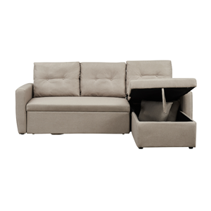 Malmo canapé d'angle 4 places convertible beige