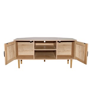 Artic meuble tv d'angle 115 cm effet cannage