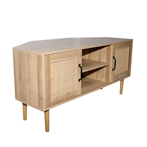 Artic meuble tv d'angle 115 cm effet cannage