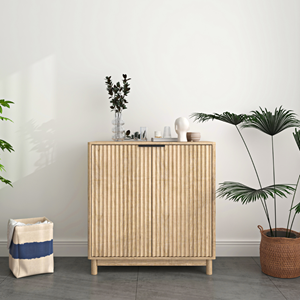 Scandi - buffet en bois avec 2 portes et 2 niches