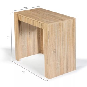 Belli table console extensible en bois - 1,40 m