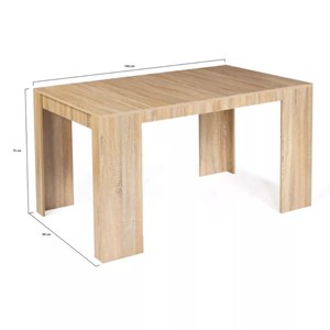 Belli table console extensible en bois - 1,40 m