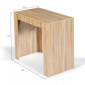 Belli table console extensible en bois - 1,40 m