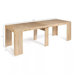 Belli table console extensible en bois - 2,35 m